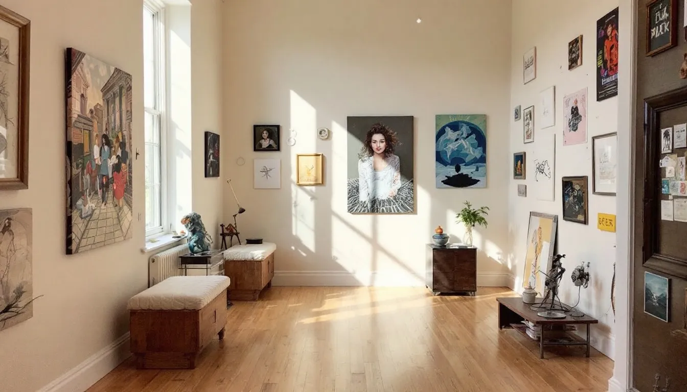 Nyakallo's art studio